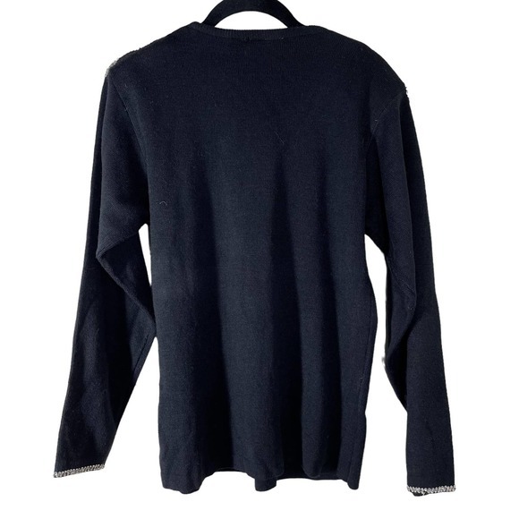 Vintage Regency Collection for Joyce Crew Sweater with Sequin Bow Design Sz M - Picture 2 of 4